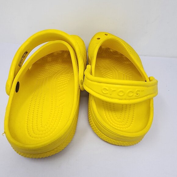 Crocs Classic Clog Shoes Yellow Mens 7 Womens 9 Unisex Comfort Slip On - Picture 5 of 9